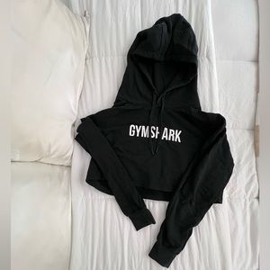 Black Gymshark Cropped Hoodie